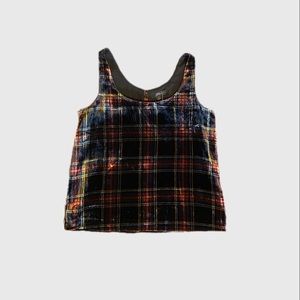 J. Crew Velvet Plaid Tank